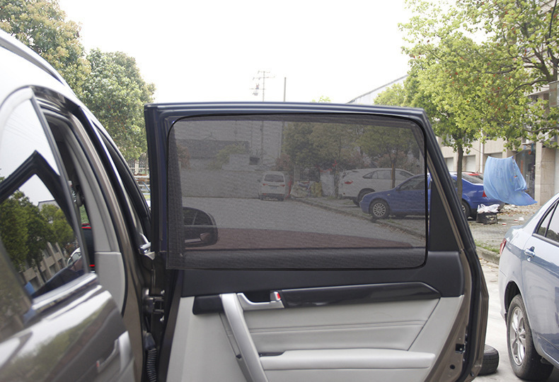 Magnetic Mesh Car Sunshade Curtain, Thickened for Summer, Breathable and Non-Blocking, Anti-Mosquito, Sun-Blocking Car Window Curtain