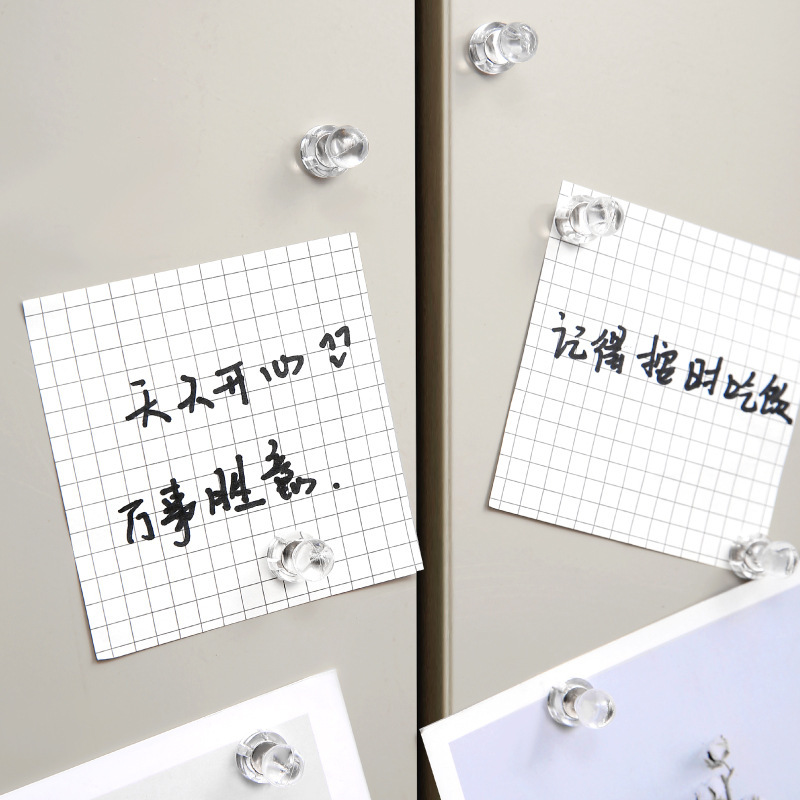 냉장고 스티커 마그네틱 코어 네일 스몰 사이즈 투명 간단한 푸시 핀 마그네틱 네일 마그네틱 흡입 메시지 스틱 흡입 스틱 사진 마그네틱 스틱 장식