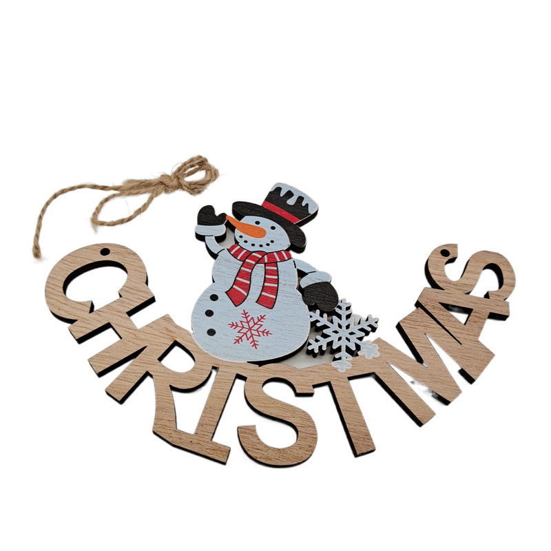 Navidad decoraciones creativas artesanías de madera adornos DIY árbol de Navidad decoración del hogar suministros escena diseño en stock