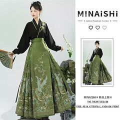 大きいサイズの太ったmmの春のタイプの新しい中国式の漢服の文芸は日常を改良して明るくすることができます。