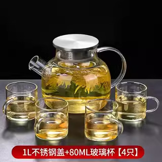 家庭用高温耐性ガラスケトル、大容量コールドケトル、ティーポット、リビングルームティーポット、コールドケトル|undefined
