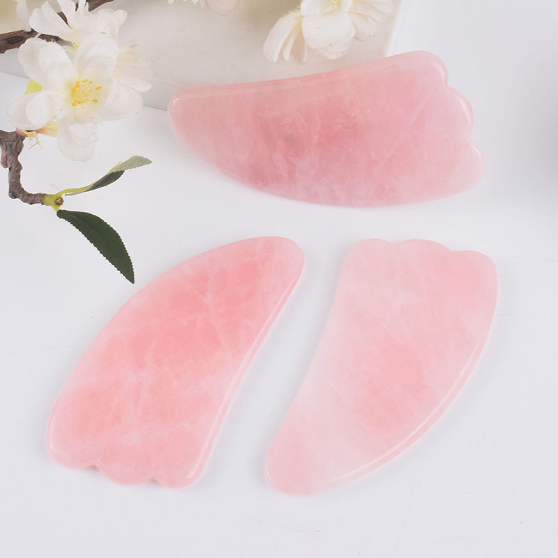 Pink crystal horn scraping board Jade scraping board Back massage…