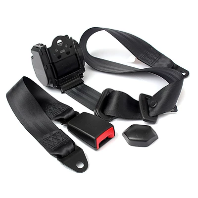 Car seat belt, bus, truck, automatic telescopic emergency locking, three-point seat belt, front and rear safety belt (Car seat belt) - plastic-coated-k3-45cm-fully-enclosed-webbing-base