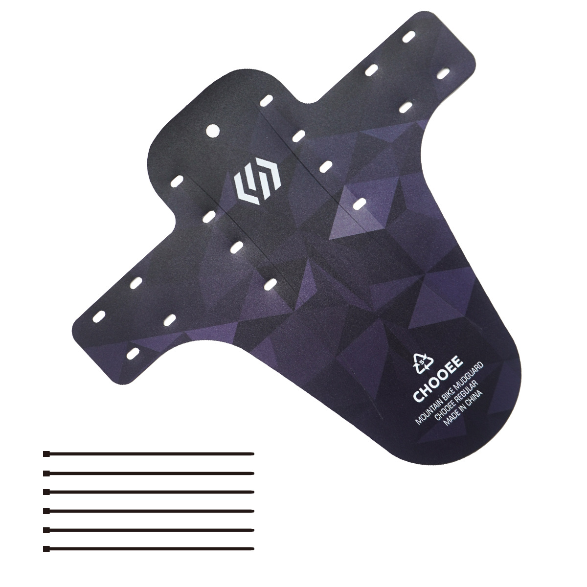 Rera de cristal en blanco y negro (cola redonda)