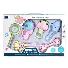 婴儿玩具新款手握拨浪鼓手拍摇铃礼盒套装安抚逗乐新生儿送礼推荐