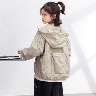 Boys' Sun Protection Jacket Summer 2025 New Medium and Large Kidsren's Clothing Summer Sun Protection Clothing Boys Thin Summer Trendy