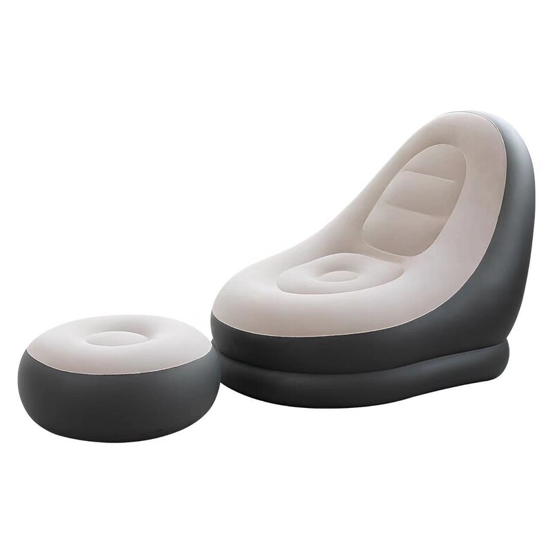 Cross-Border Adult Inflatable Bean Bag with Pedals Two-Piece Set Living Room Bedroom Modern Leisure Home Inflatable Lounge Chair