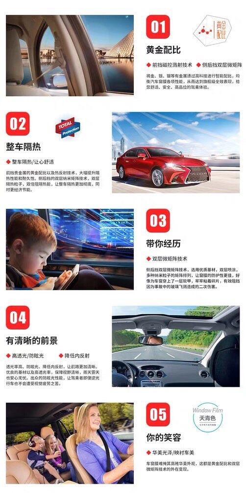 Longmo car film, full car film, sun protection, explosion-proof, privacy and heat insulation film, Changyue Houyi car window film, includes installation