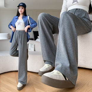 Pregnant Women's Spring and Autumn Loosen Casual Daily Autumn Sports Trousers Simple Straight Leg Wide Leg Pants for Women's Autumn