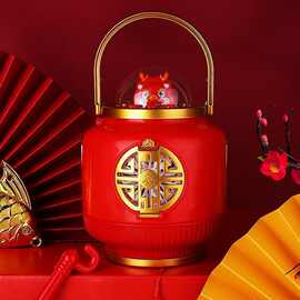 新款龙年手持灯笼泡泡机喜庆送礼支持充电儿童户外吹泡泡玩具