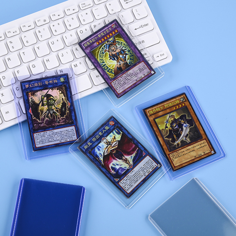 Nuevo material PVC de doble cara transparente HD con película 35PT Juego Rey titular de la tarjeta Ultraman NBA estrella protección duro titular de la tarjeta