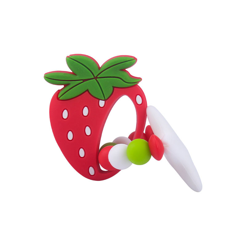 Nueva DIY creativo de dibujos animados de silicona fruta Big Star juguete teether fresa mango teether pulsera teether stick