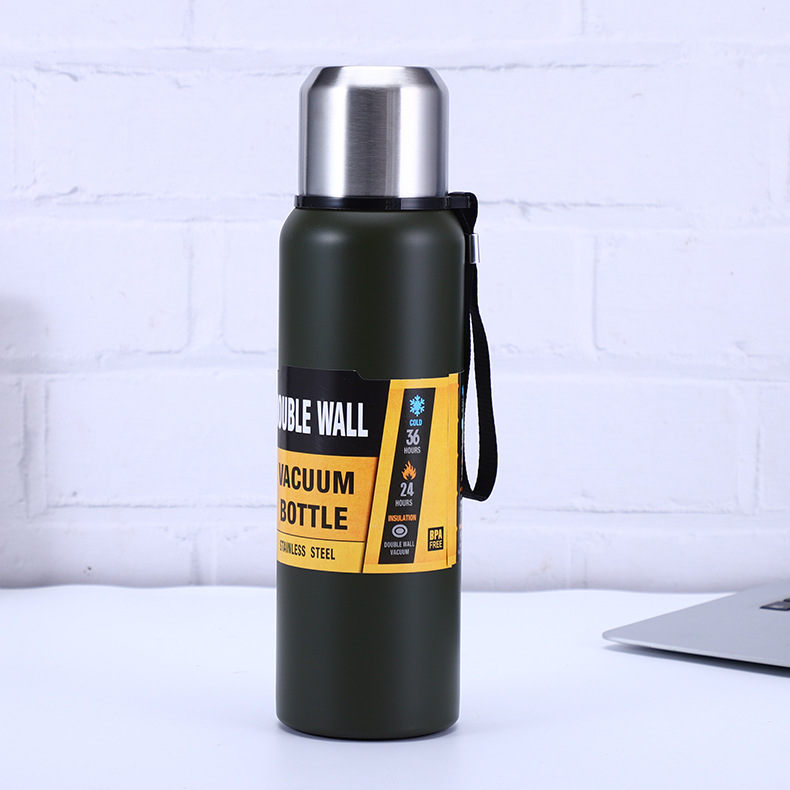 Suministro directo de fábrica al aire libre hervidor olla de viaje deportes de acero inoxidable hervidor portátil de gran capacidad de vacío termo taza