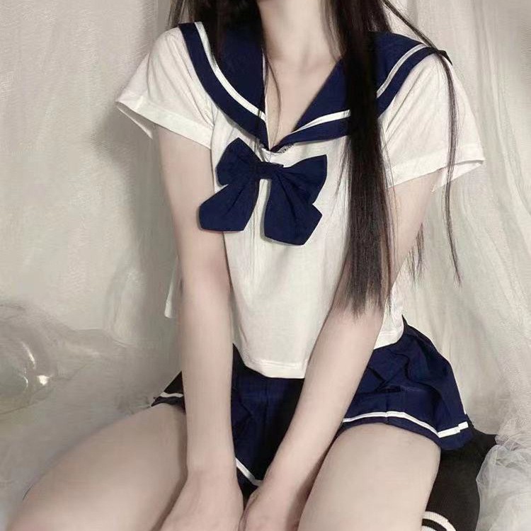 Sexy Lingerie with Bowknot, Student Uniform Set, Pure Desire Sailor Outfit, Academy Style Wholesale 1110