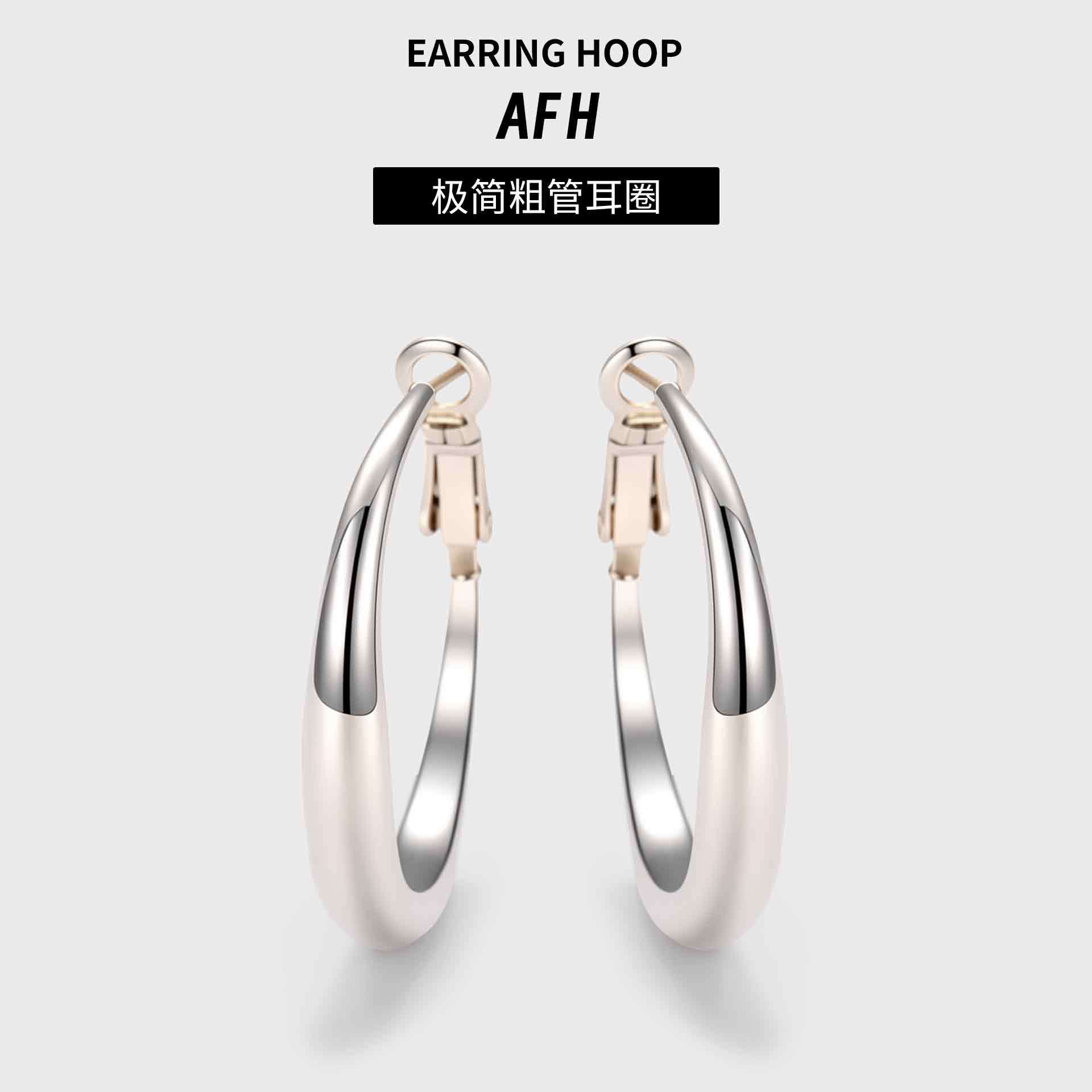 Coffee gold color hoop earrings for women, 2026 hot style, round face earrings, light luxury niche style, elegant hoop earrings, high-end earrings