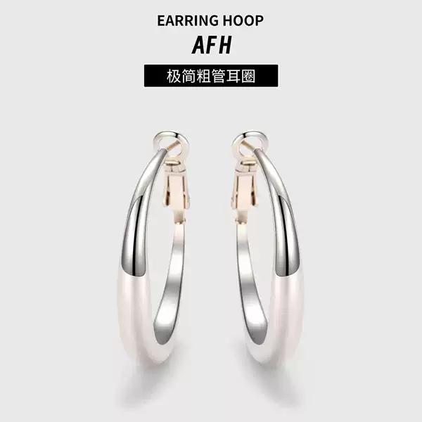 Coffee gold color hoop earrings for women, 2026 hot style, round face earrings, light luxury niche style, elegant hoop earrings, high-end earrings