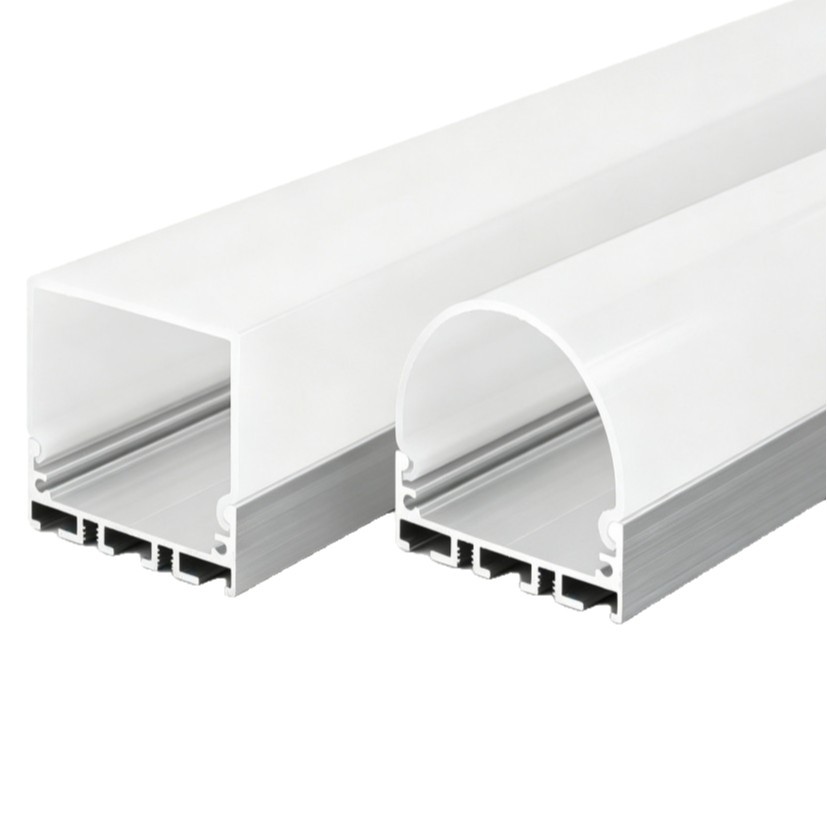 lámpara de aleación de aluminio ranura de lámpara de línea LED tres lados aluminio luminoso decoración ranura de aluminio lineal cubierta abierta cubierta secciones de aluminio ocultas image 6