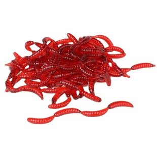 Luya bait simulation earthworm bait 5cm fake bait red worm fishing fish fish smell soft bait