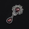 Ancient silver hollow lace pearl double crystal water droplet DIY material accessories alloy flower plate drilling pendant