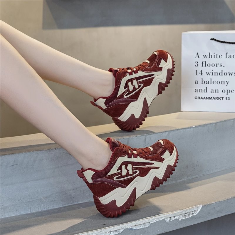 Zapatos de mujer, zapatos de papá, zapatos de mujer, 2026 primavera y otoño, nuevos zapatos coreanos de muffin con suela gruesa, zapatos casuales transpirables