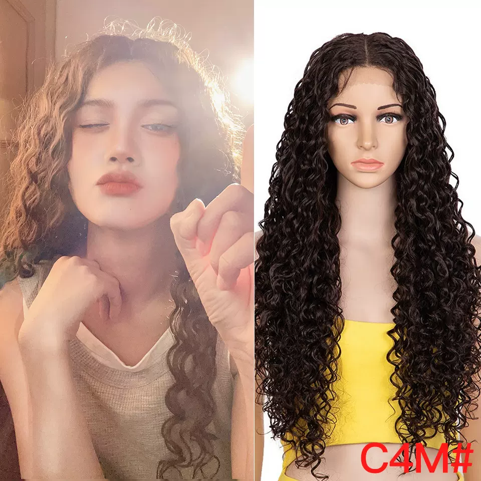 前蕾丝假发瑞贝卡假发女波浪长卷发化纤头套跨境爆款wig头套假发