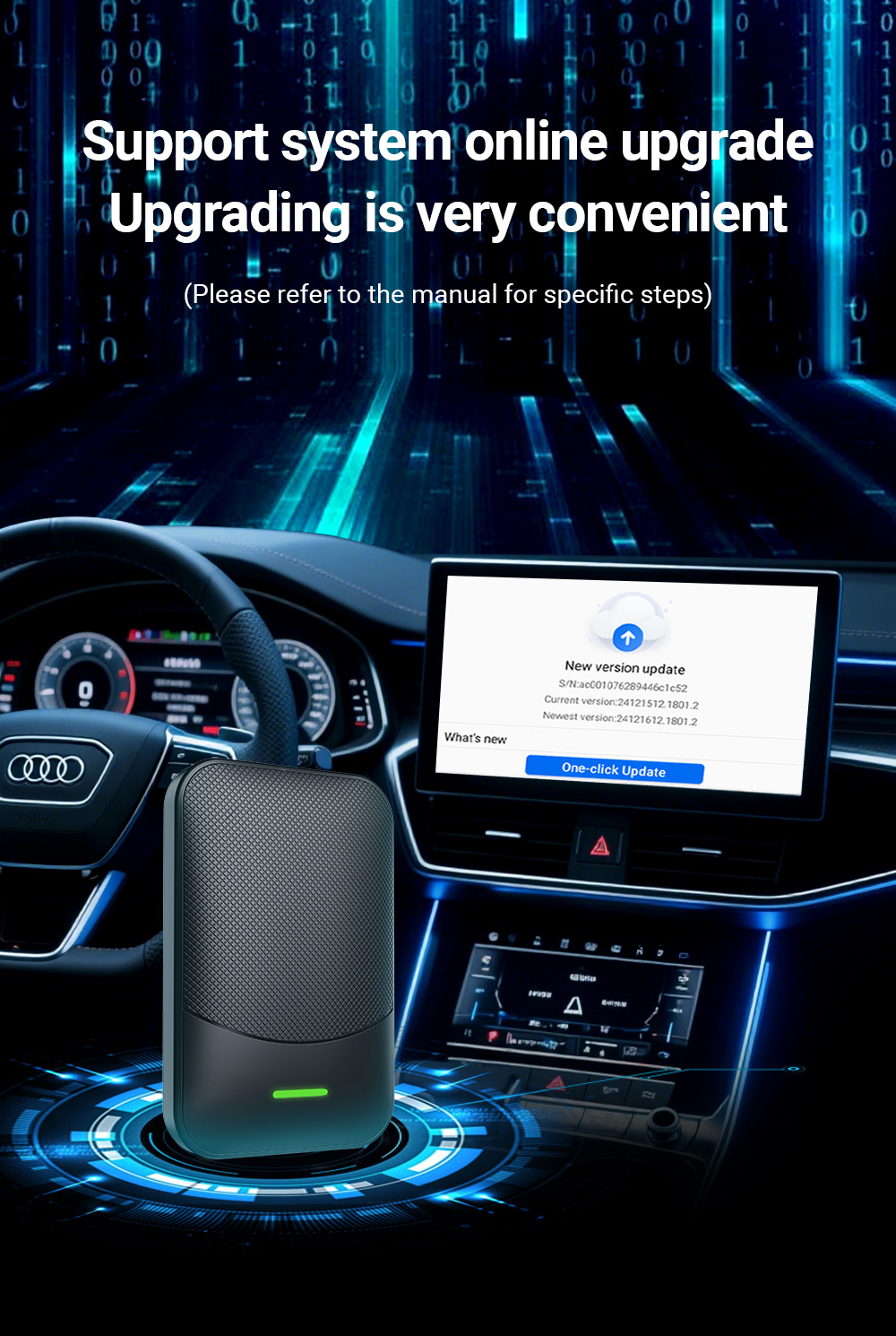 Xuda Wireless Carplay Is Suitable for Huawei Hicar Android System 4-in-1 Android Auto Adapter