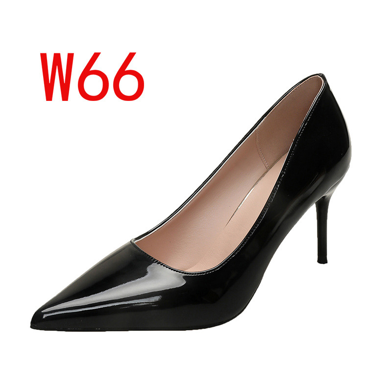 Zapatos de trabajo de tacones negros de otoño de color sólido 2025, tacones delgados, tamaño 41 - 43 temperamento de alto nivel, un pedaleo