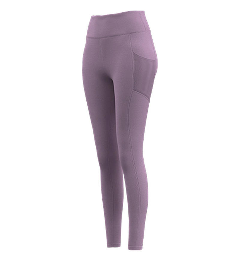 Pantalones de yoga sin marca de cintura alta, pantalones deportivos al aire libre, pantalones apretados, caderas elevadas, cintura alta, sensación desnuda, pantalones para mujeres