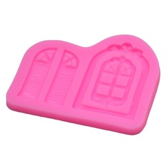 歐式復古門框 窗戶大門城堡翻糖硅膠模具 蛋糕巧克力裝飾模具