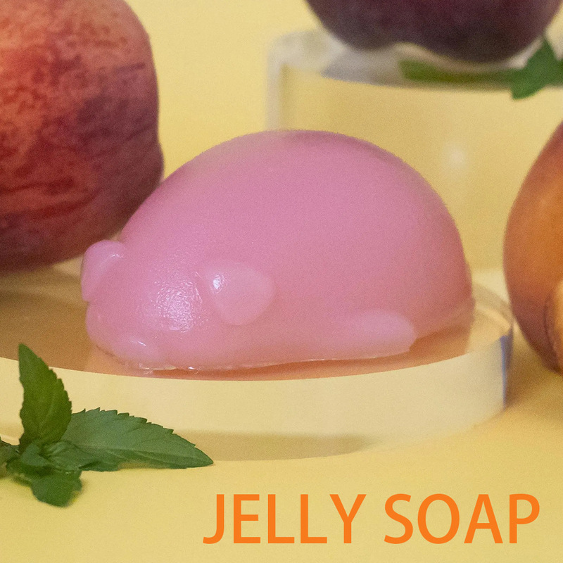 Jly soapクロスボーダーゼリー石鹸豚水蜜桃精油手作り石鹸お土産Q弾洗顔石鹸|undefined