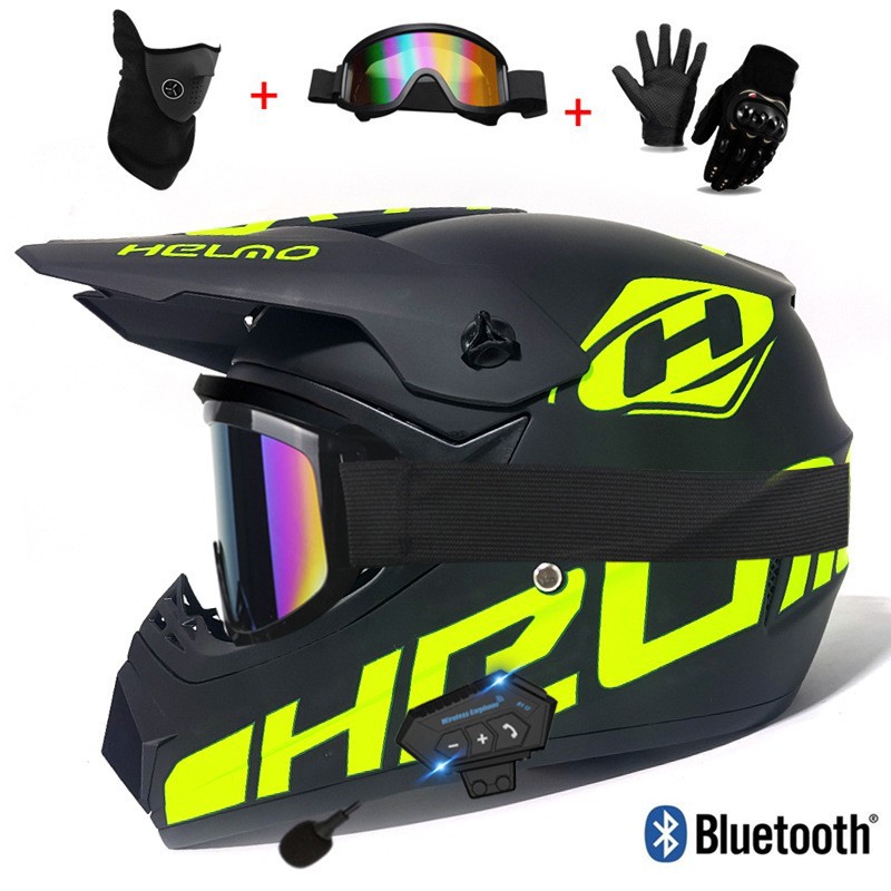 Cross-Border Track Bicycle Helmet Children's Kart Track Bluetooth Off-Road Helmet Adult Mountain Off-Road Helmet