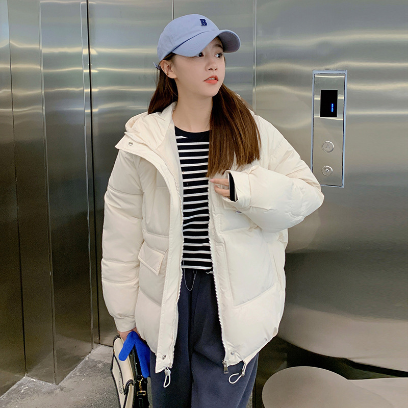 2024 New Arrival Fashionable Multi-Pocket Cotton-Padded Jacket Women's Korean-Style Loose Cotton-Padded Jacket Winter Short Hooded Student Thickened Jacket