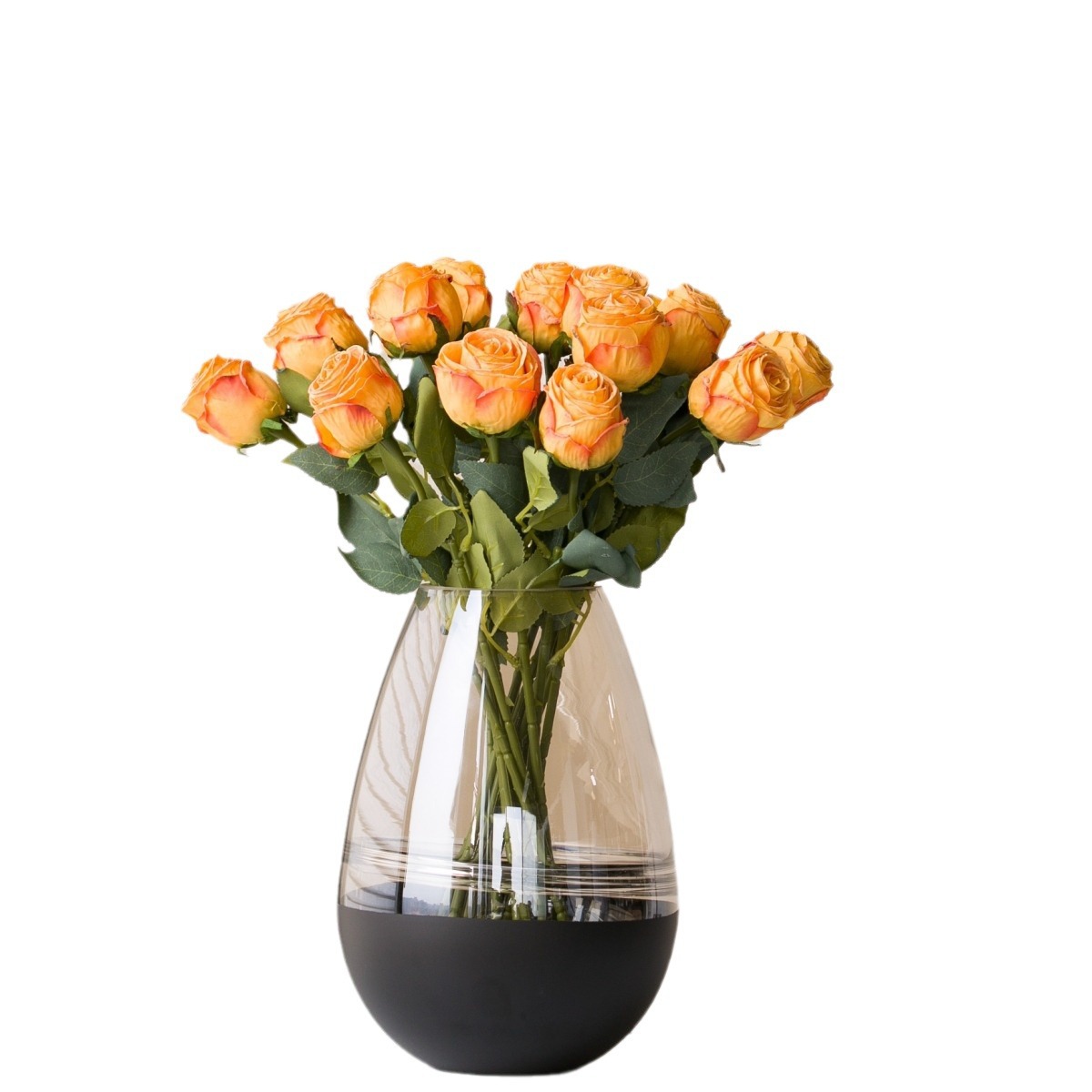 Umetna roža, posušena roža, žgani rob, šopek vrtnic, dnevna soba, dekoracija spalnice, plastična roža, svilena roža, lahka luksuzna dekoracija_voghion.com