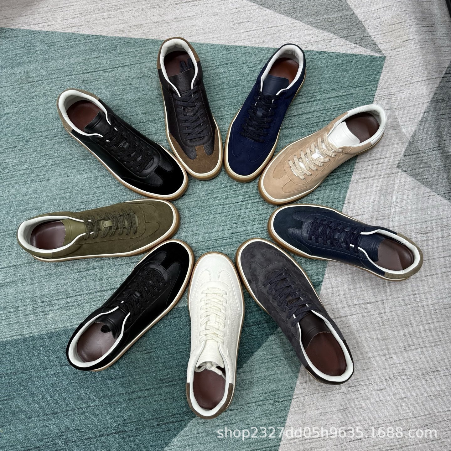 LP男士系带真皮休闲鞋高品质轻便舒适透气牛皮简约百搭设计德训鞋