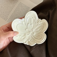 陶磁器の花の石鹸の石鹸の箱の石鹸の箱の高い顔の値のトイレのかわいい物の棚は水のアイデアの家庭を切ります。