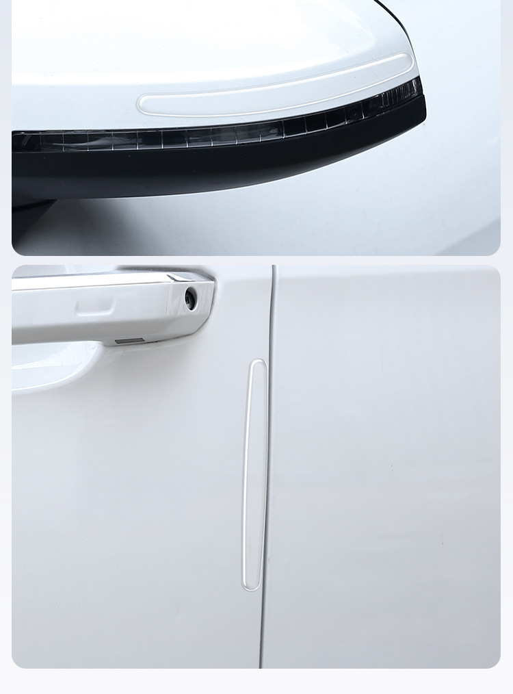 New Car Anti-Collision Strip Door Handle Anti-Collision Protective Sticker Door Bowl Protective Film Transparent Invisible Adhesive