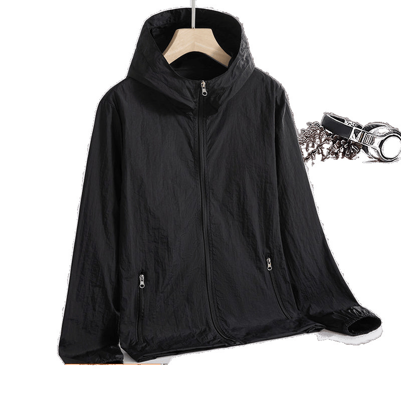 Ropa de seda de hielo para hombres y mujeres ropa transpirable ultrafina de verano ropa de piel al aire libre resistente a los rayos UV chaqueta deportiva fábrica comercial