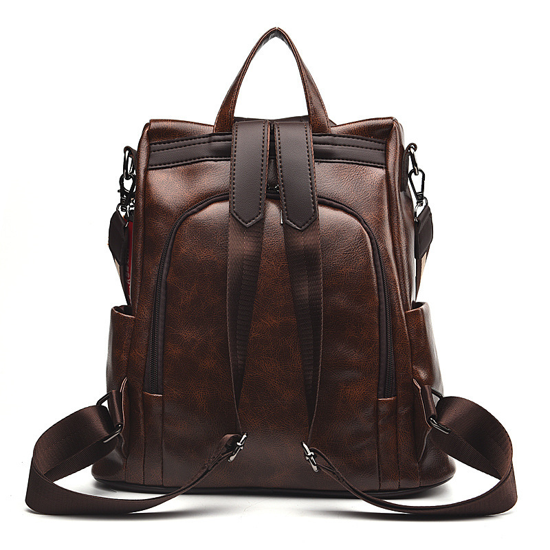 〖Bolso de mujer transfronterizo〗2025 nueva moda coreana mochila de gran capacidad personalizada mochila informal de cuero suave