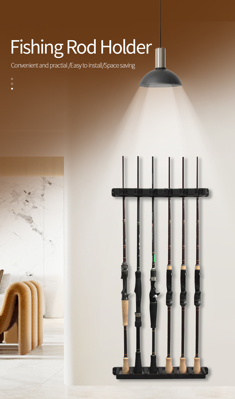 Fishing Rod Holder Display Rack Image 1