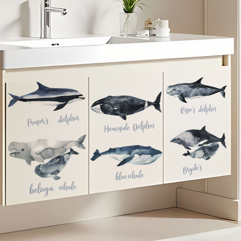 Cross-border underwater fish wall stickers are suitable for cabinet doors, bathtubs, bedrooms, and living room background walls, made of PVC, self-adhesive and removable Cross-border underwater fish wall stickers are suitable for cabinet doors, bathtubs, bedrooms, and living room background walls, made of PVC, self-adhesive and removable