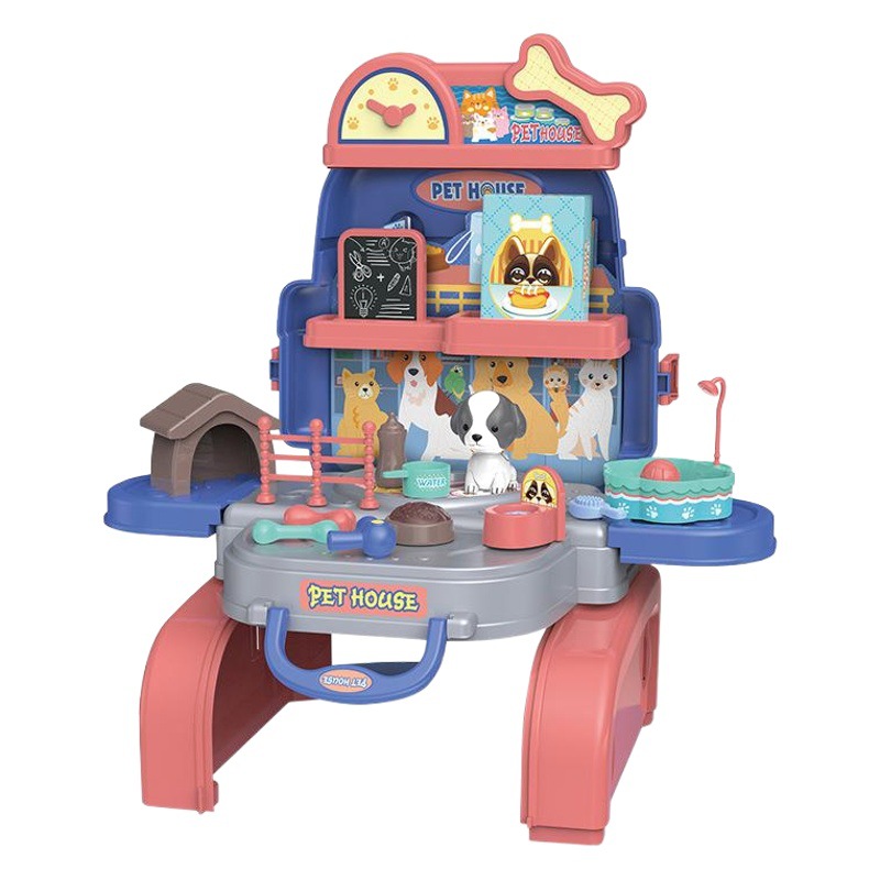 Transfronterizo DE LOS NIÑOS vajilla de cocina conjunto de herramientas de decoración supermercado jugar casa mochila mascota doctor Mochila Juguetes