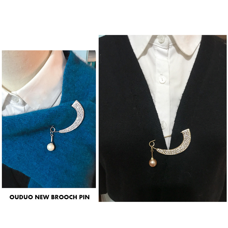 Perlen Brosche Für Damen Dekoratives Accessoire Für Strickjacken_voghion.com