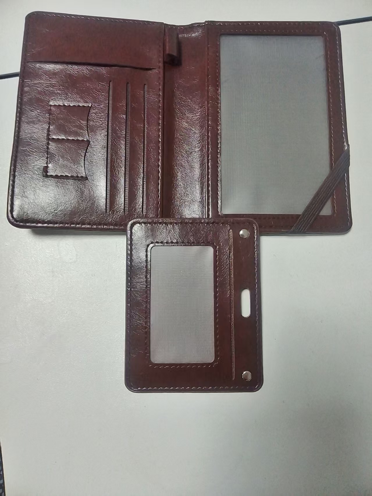 Passport Wallet Combination Bifold Large Capacity Multi-Card Holder Ticket Passport Coin Card Storage Portable Travel