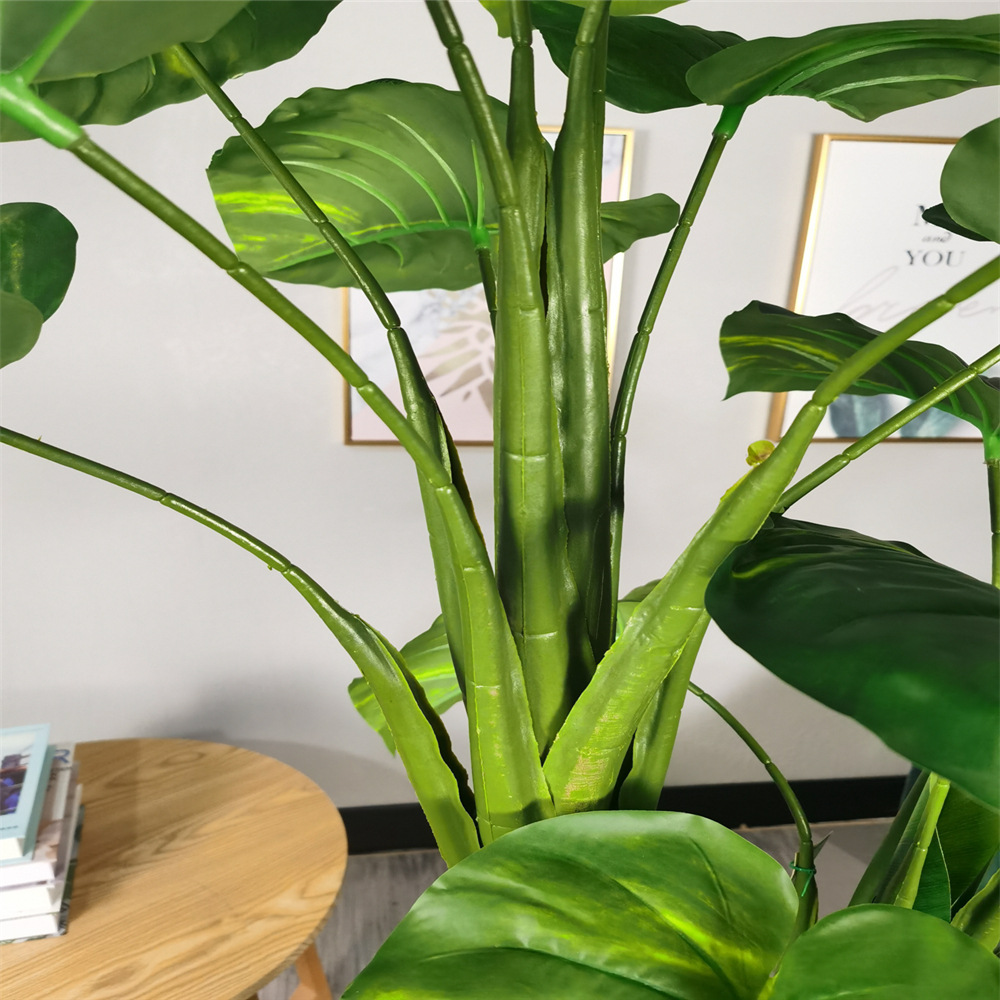 Simulación Evergreen Planta verde en maceta Oficina Sala de estar Decoración del hogar Varilla de plástico Simulación artificial Evergreen maceta