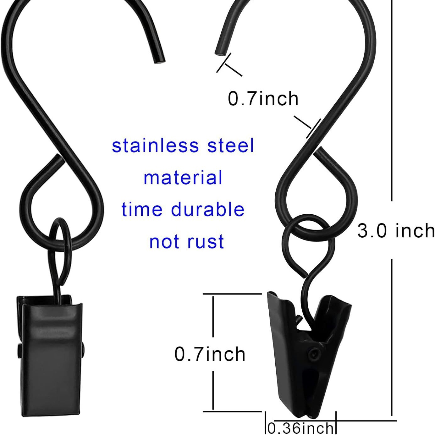 Curtain hook S-type hook electroplated iron small S-type hook curtain accessories curtain clip outdoor S-hook billboard clip 3