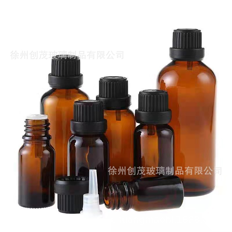 批发茶色玻璃精油瓶5ml-100ml精华空瓶分装瓶小样瓶滴管瓶透明瓶