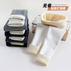 Children's Thermal Lined Thick Leggings for Autumn/Winter, Women's Tight Pajama Pants, No Bone White Outerwear Leggings