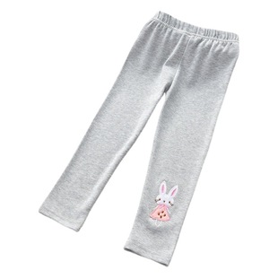 Girls 2024 Spring and Autumn New Leggings Children's Korean Style Outer Wear Trousers Casual Little Girl's Cartoon Trendy Leggings