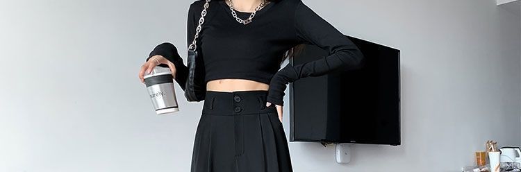 黑色西装裤女春秋新款韩版休闲直筒垂感宽松阔腿裤高腰显瘦长裤潮详情31