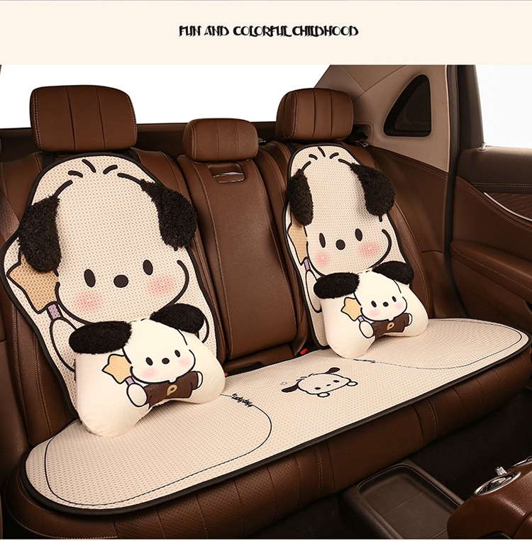 Cute Car Seat Cushion for Women, Universal Car Seat Cushion for All Seasons, Cartoon Car Cushion Seat Cover, Stereo Ears, Pacha Dog
